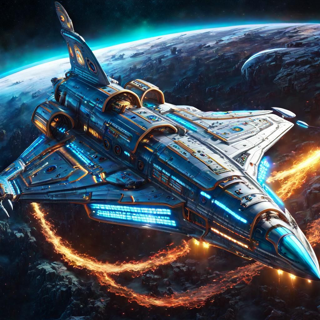 Butterfly Spaceship: Cosmic Concept Art