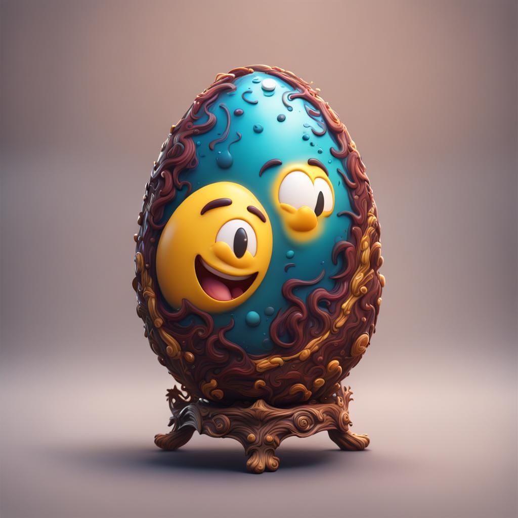 Emoji Egg: Detailed Matte Painting