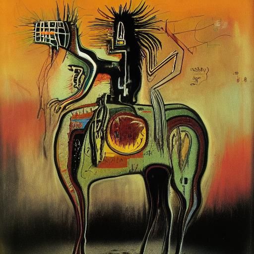 Headless Horseman in Mixed Artistic Styles