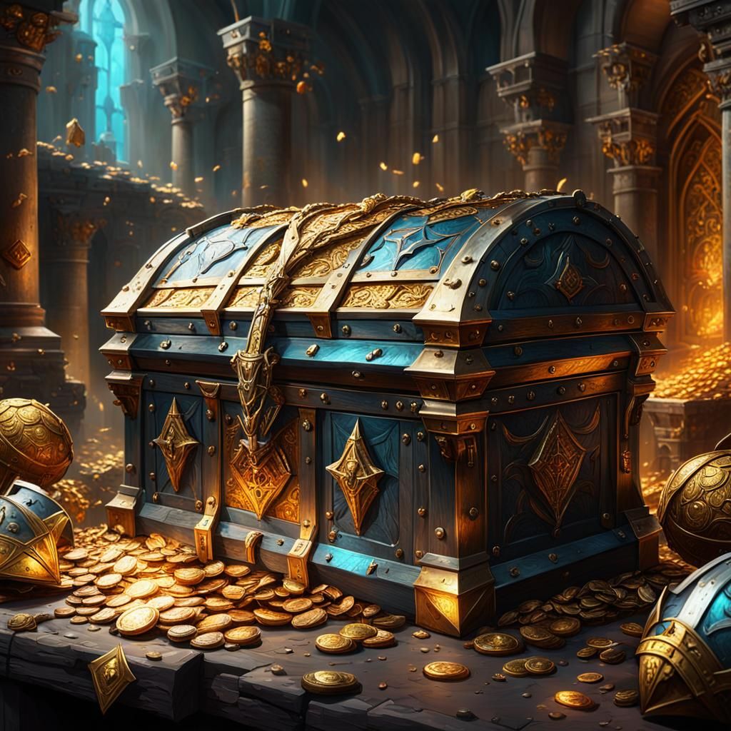 Knights' Secret Lair with Gold and Treasures