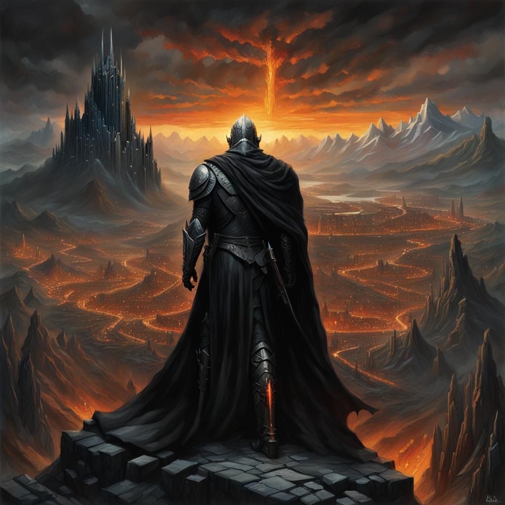 Dark Lord Overlooking Doomed Kingdom