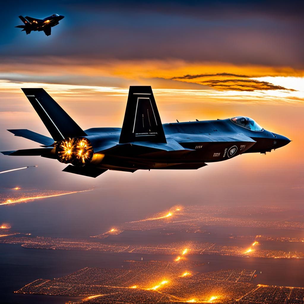 F-35 Fighter Jet on Bombing Run