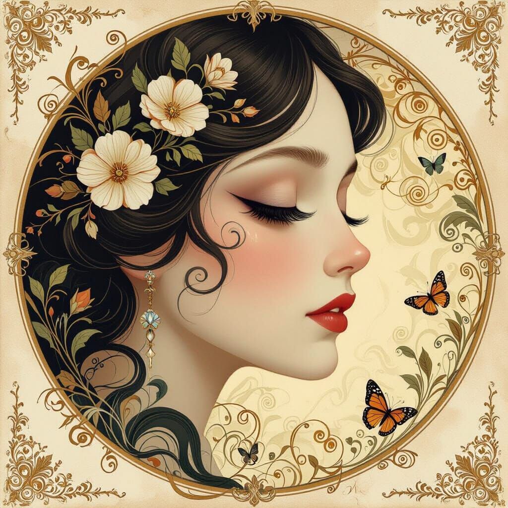 Whimsical Fairy Tale Portrait with Floral Designs