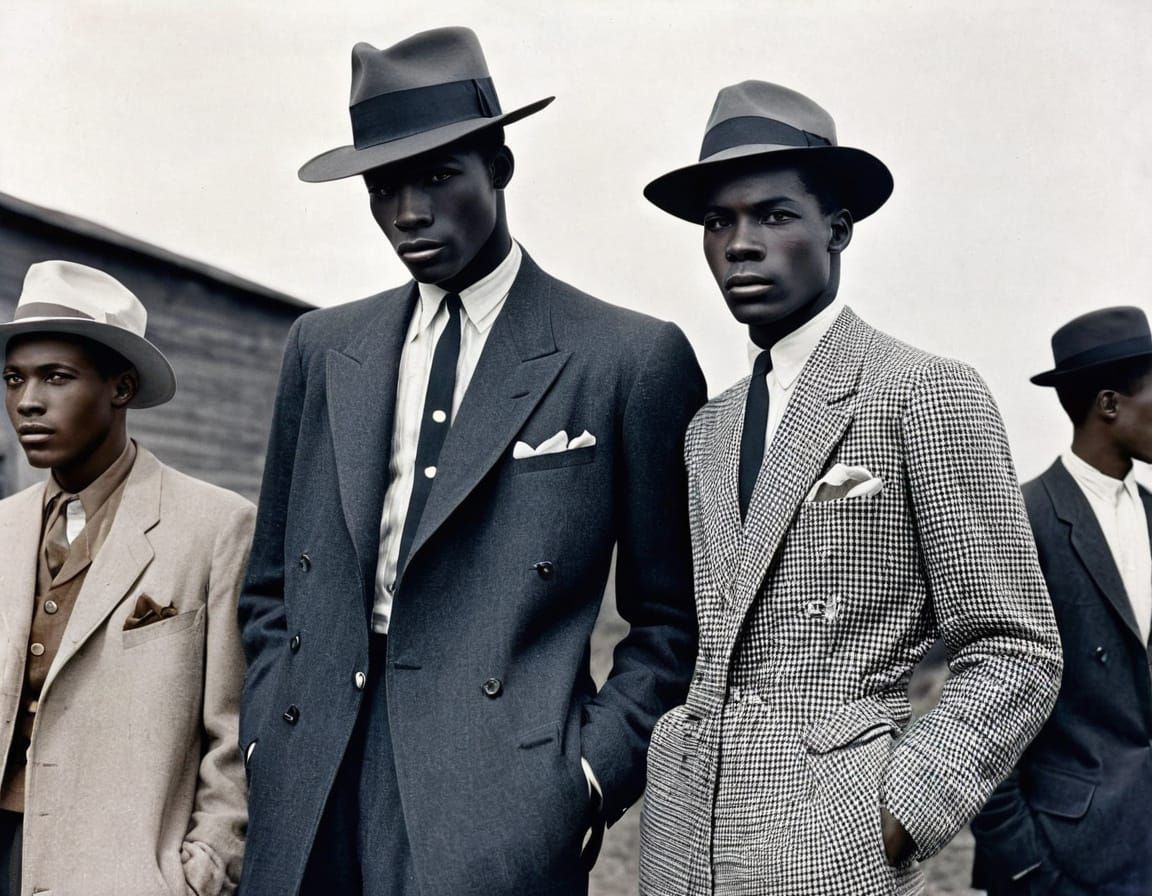 1950s Black Menswear Fashion Portrait