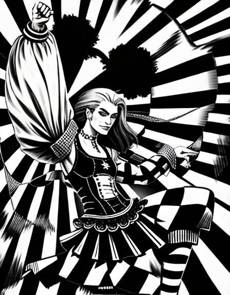 Circus Maniac with a Twisted Grin