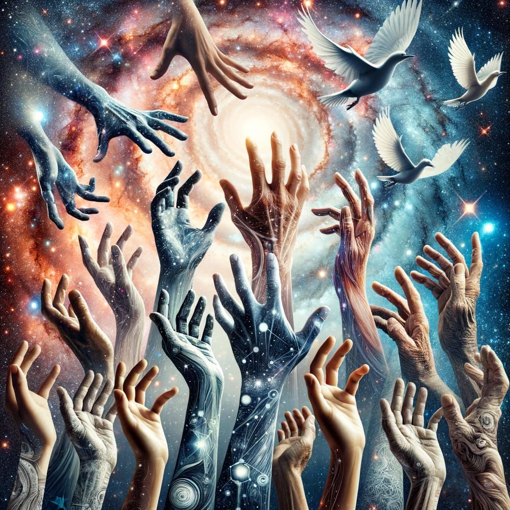 Diverse Hands Reach for Galactic Milky Way
