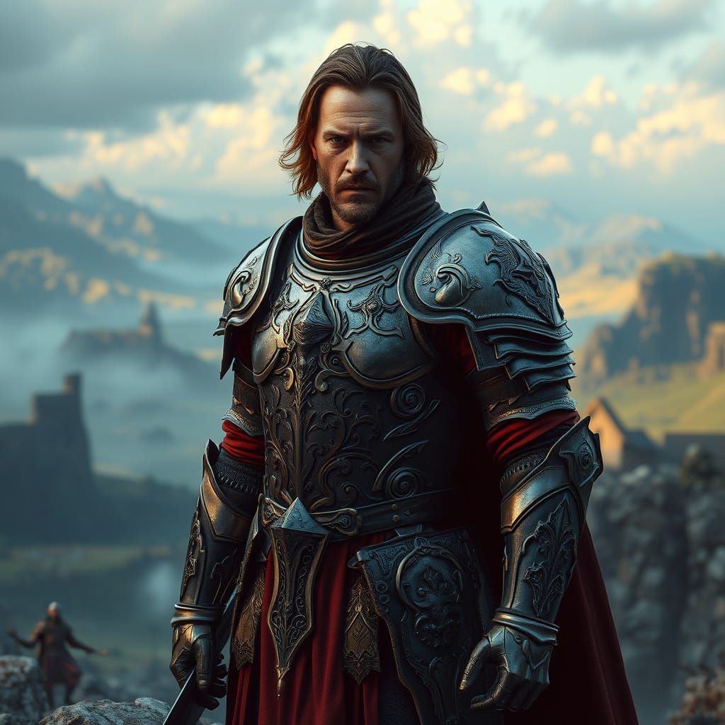 Keanu Reeves in Heroic Lineage 2-Inspired Fantasy Armor