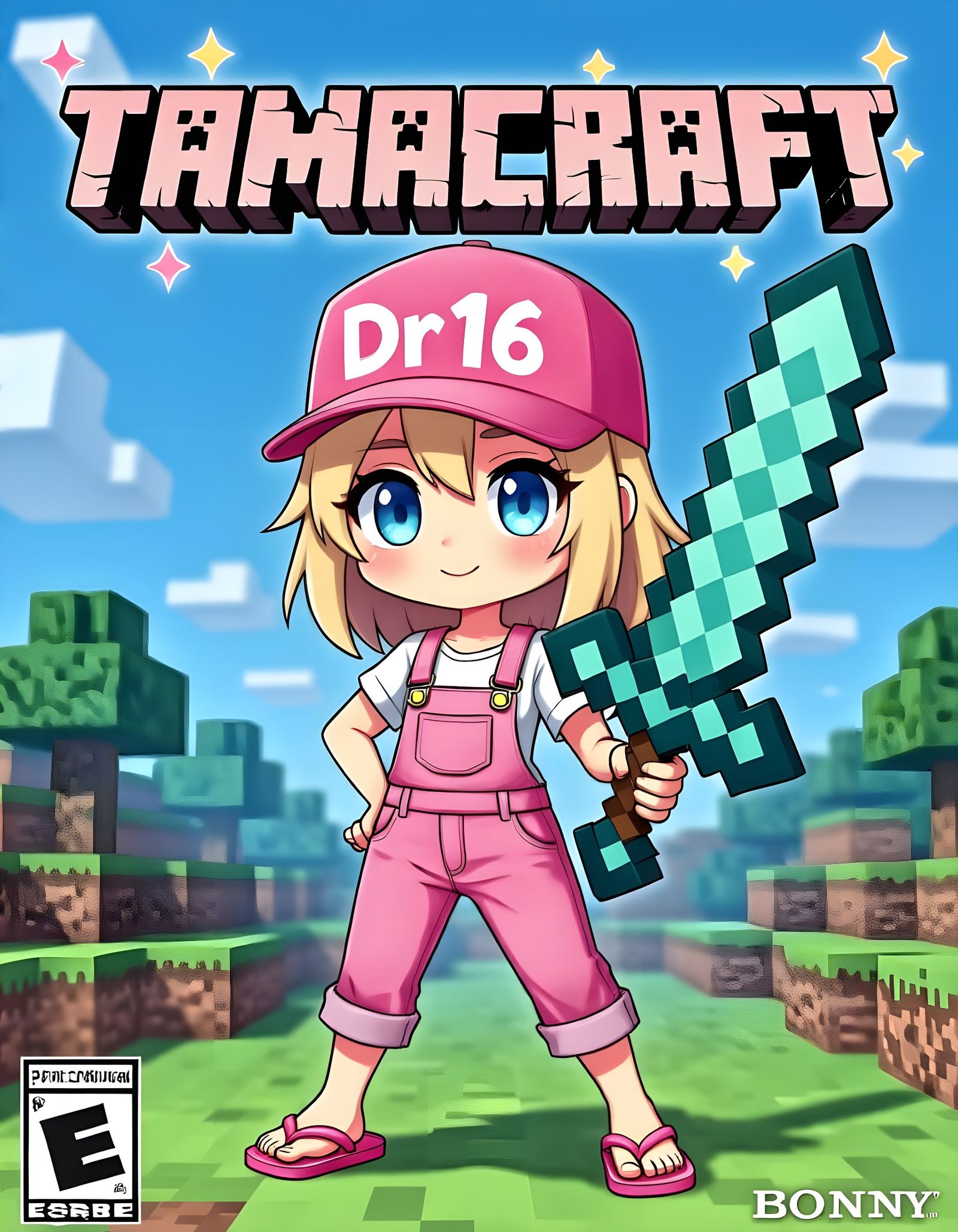Anime Girl on Tamacraft Playstation Game Cover