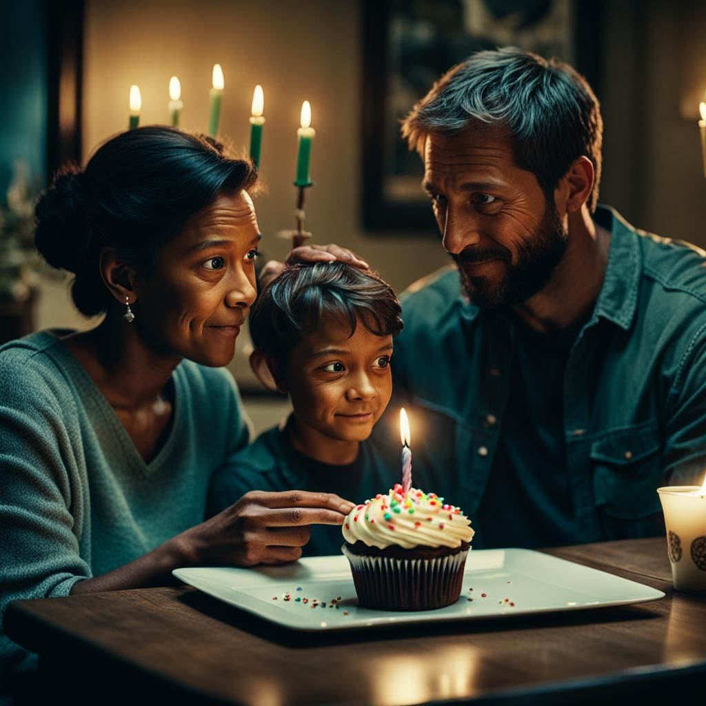 Heartwarming Birthday Scene of a Poor Family