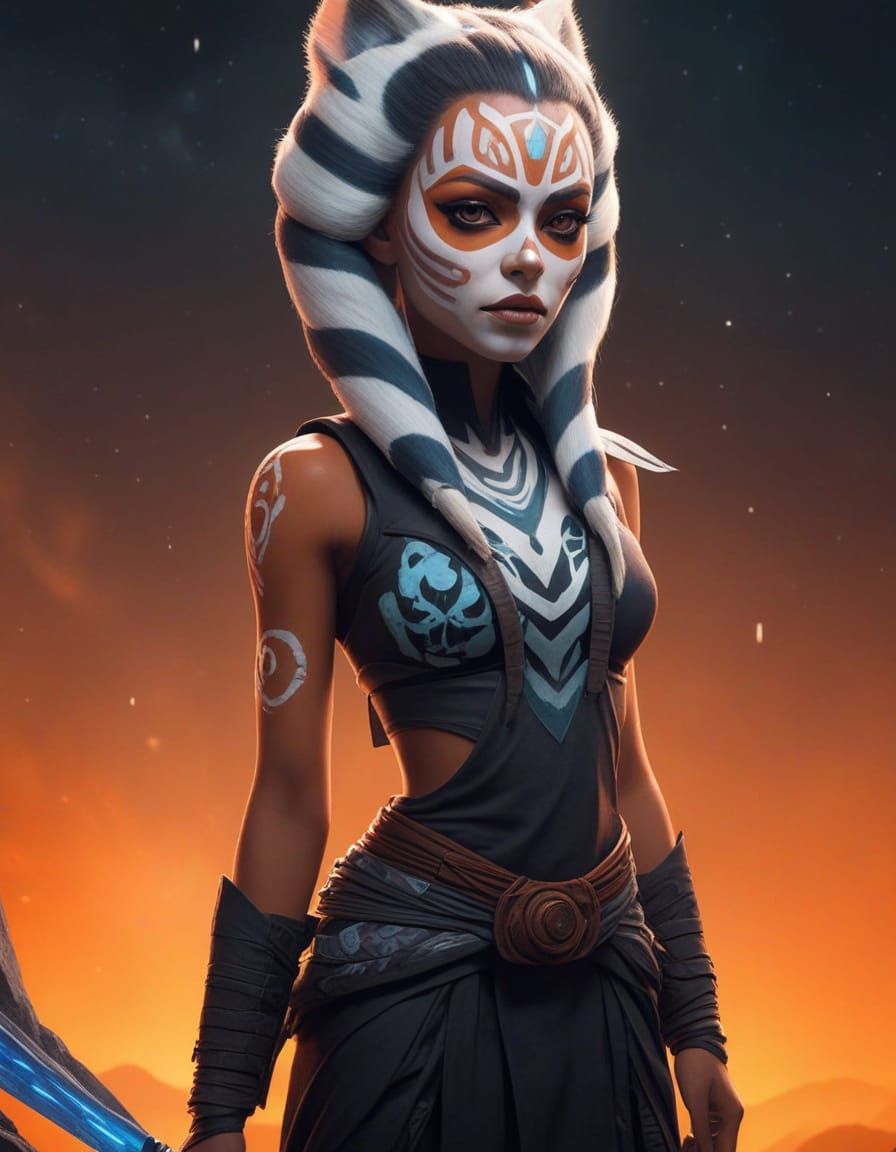 Ahsoka Goddess of the Underworld in Vibrant Day of the Dead ...