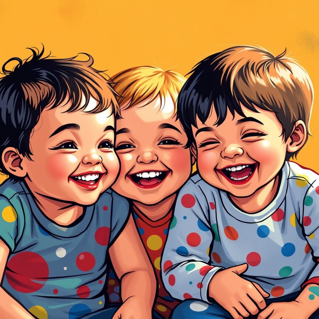 Joyful Children in Vibrant Colors