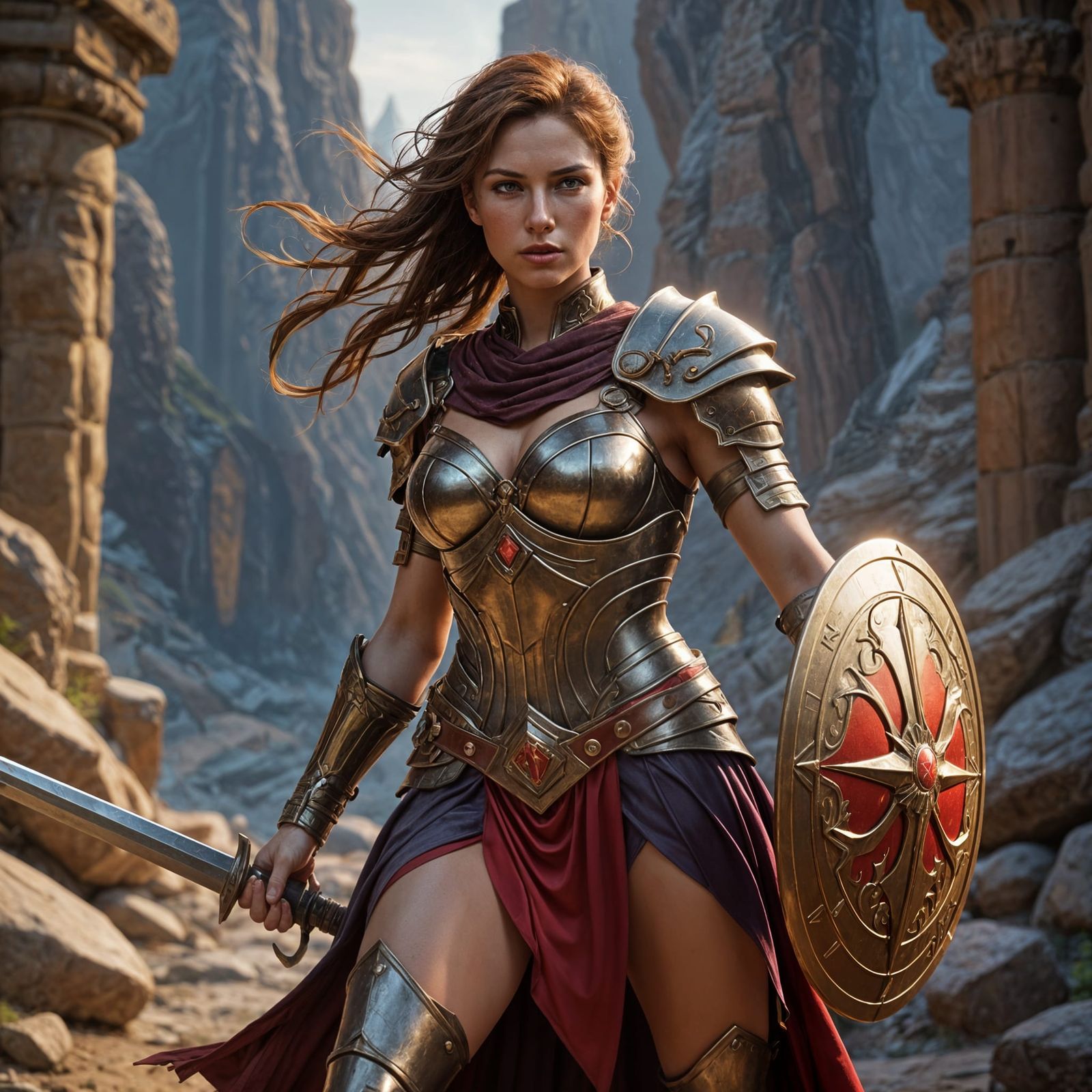 Gorgeous female roman warrior.