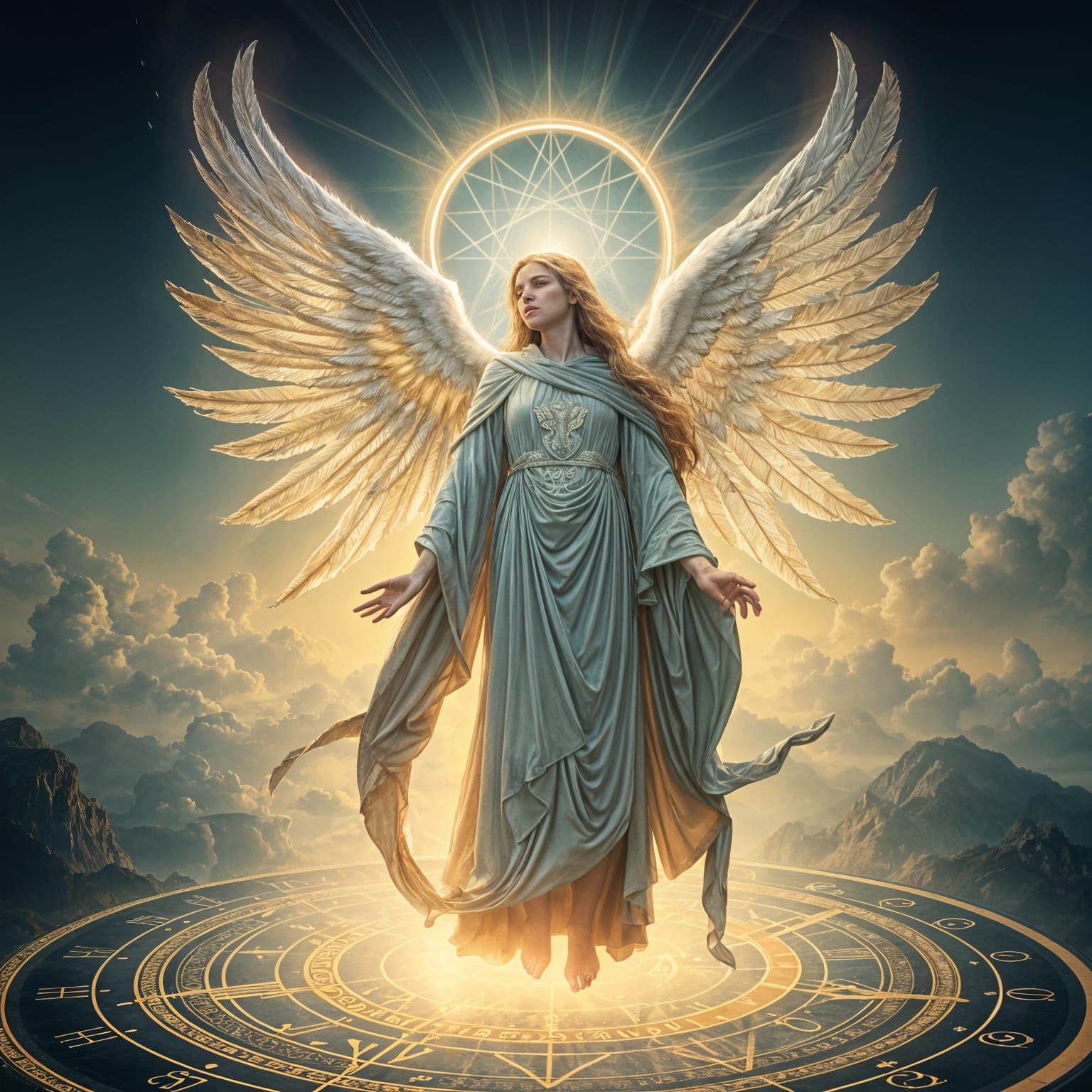 Guardian Angel in Iridescent Light