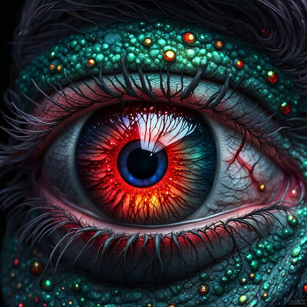Sinister Jade Eye in Dark Fantasy Style