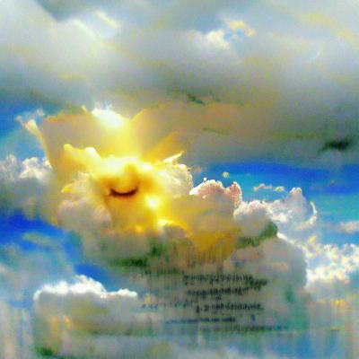 Divine Sunshine Beams Through Holy Clouds