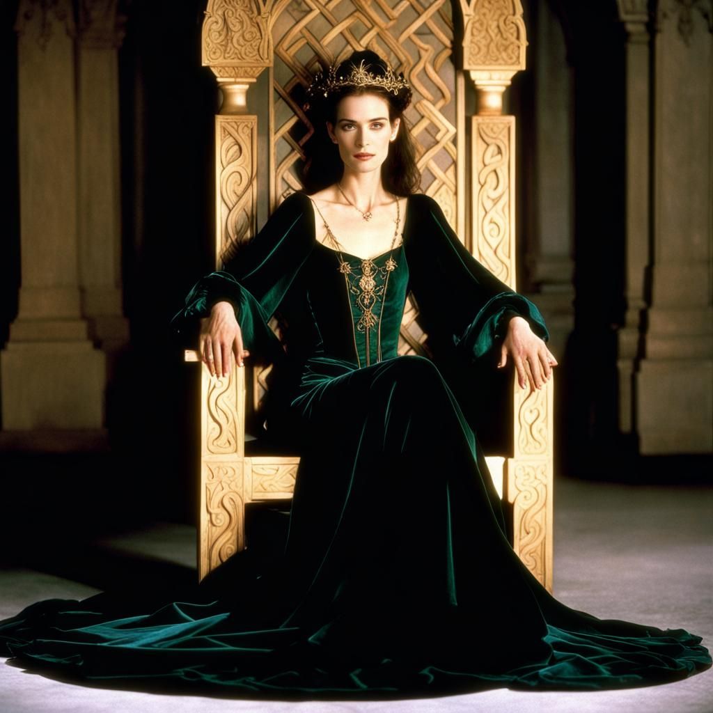 Winona Ryder as a Fairy Consort on Throne