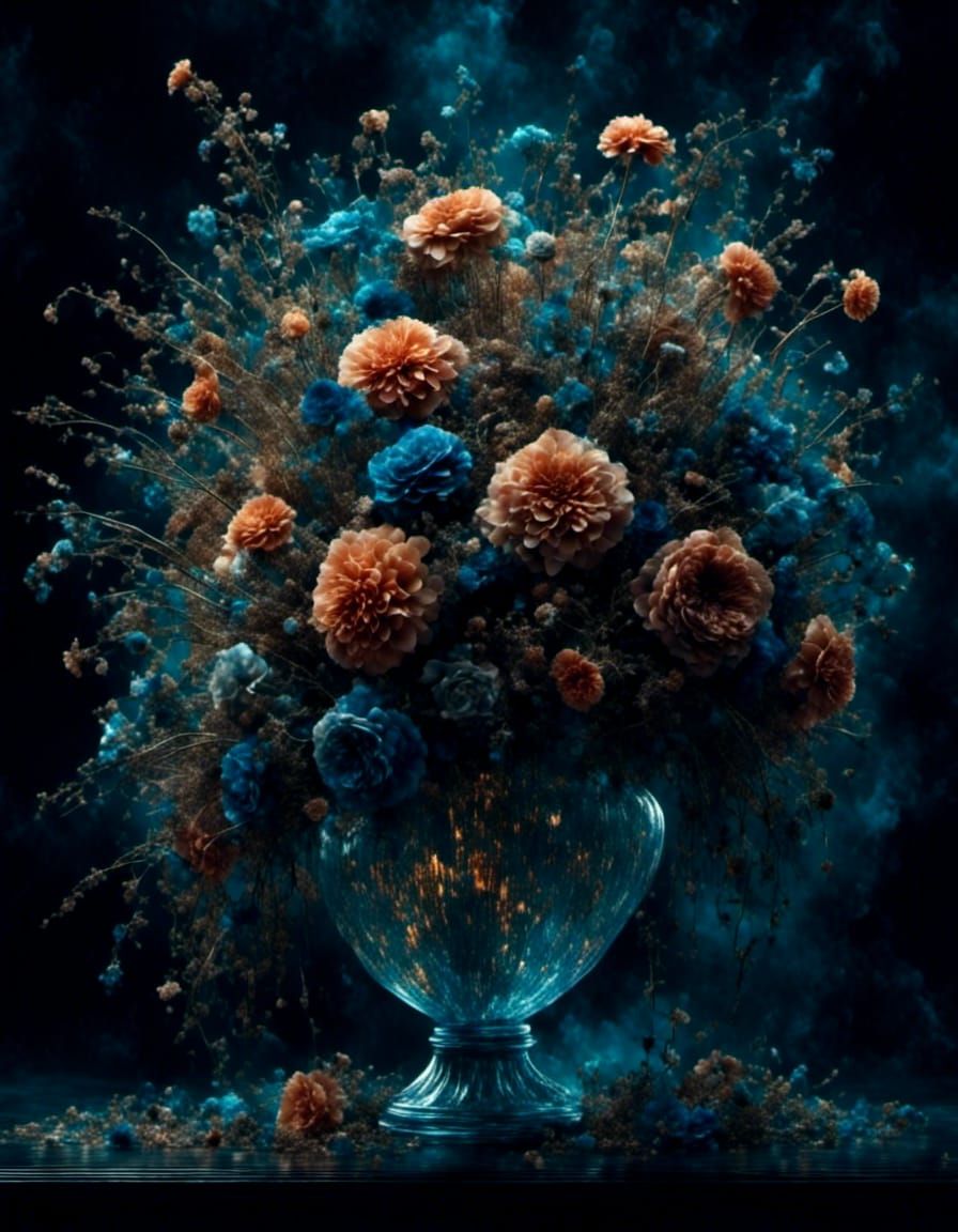 Beautiful Dried Flowers in a Vase