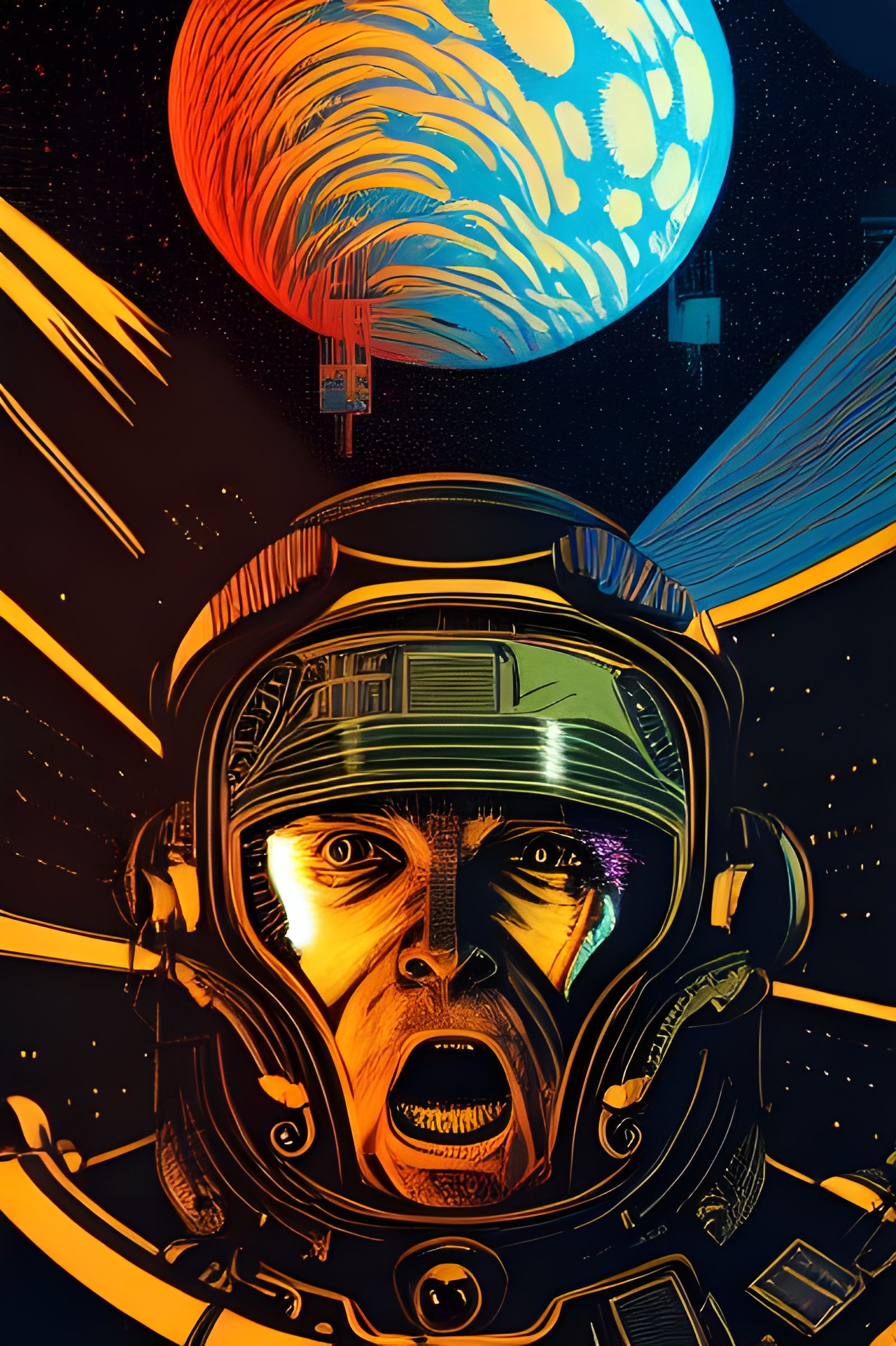 Space Pirate Portrait in a Detailed Digital Style