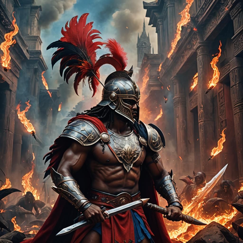 Dual Warrior: Greek and African Mythology in Fantasy Art