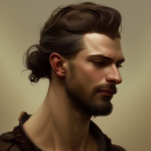 Medieval Nobleman Mage Portrait in Hyperdetailed Concept Art
