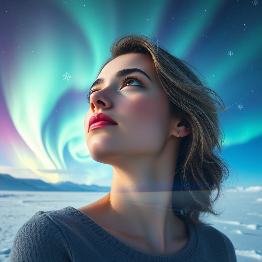Ethereal Goddess of the Northern Lights