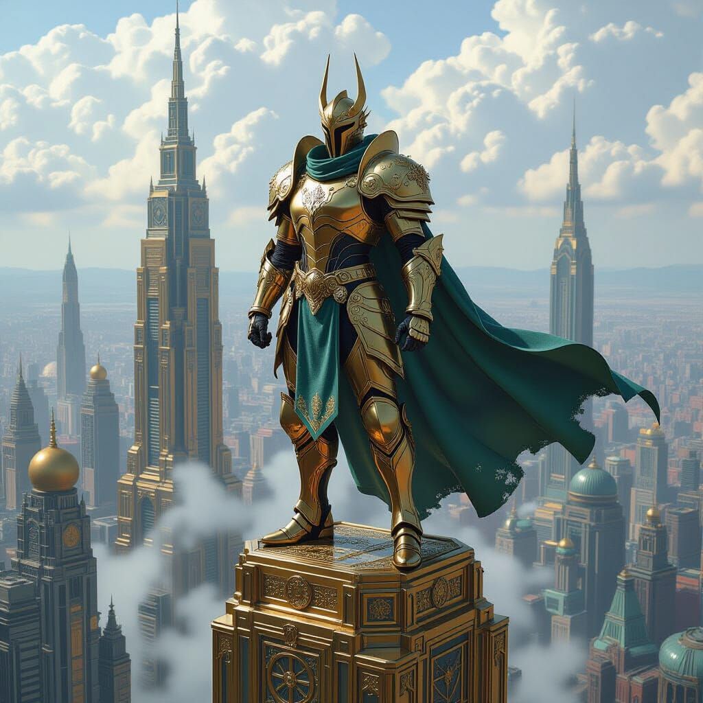 Overforged Champion in Tharnspire: Dystopian Futurism