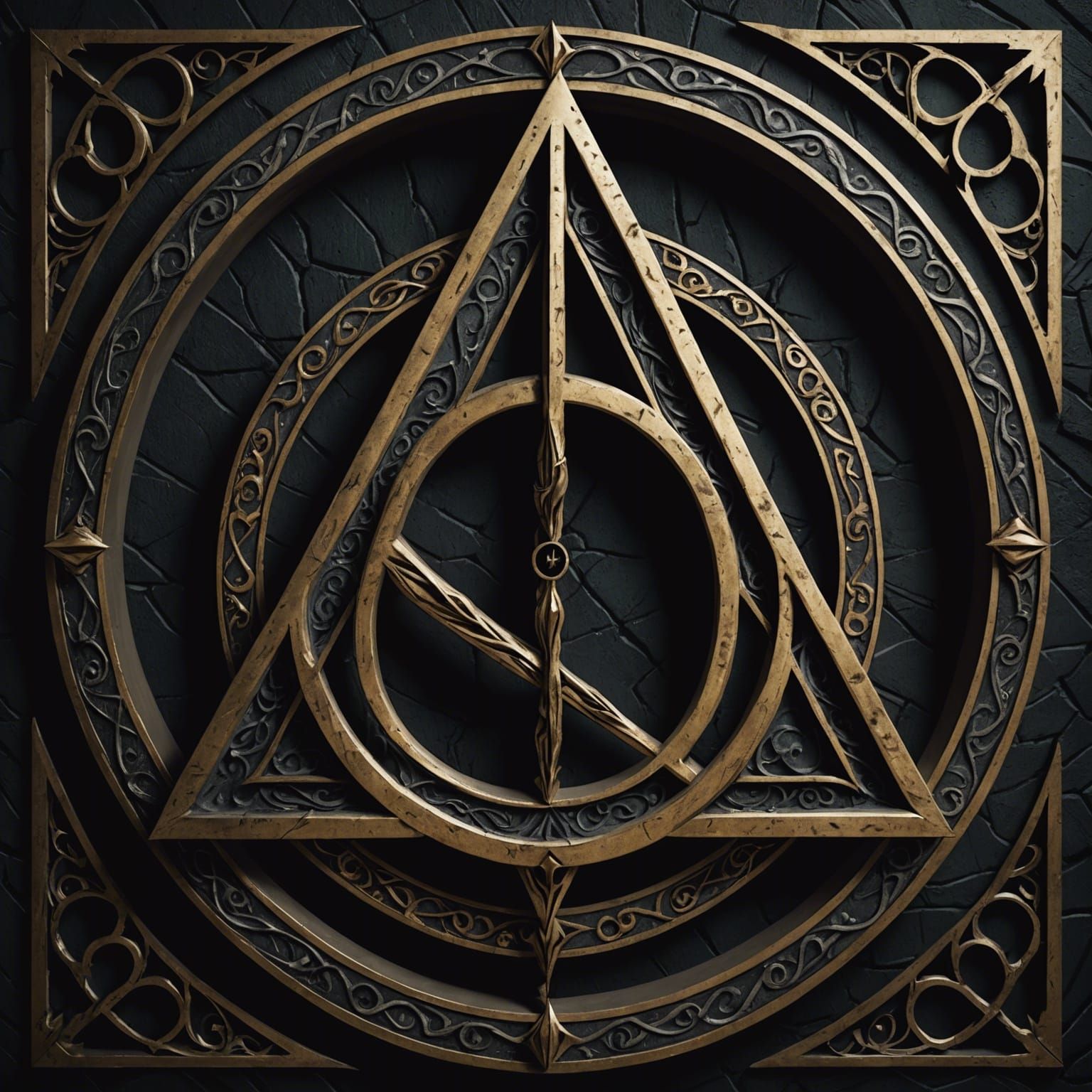 Deathly Hallows symbol from the potterverse.