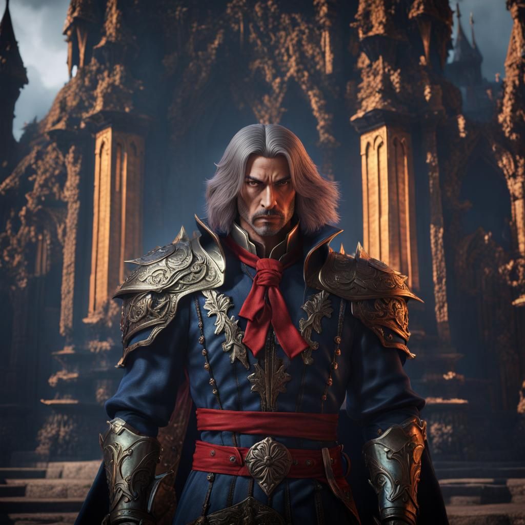 Hyperreal Castlevania Character with Sword