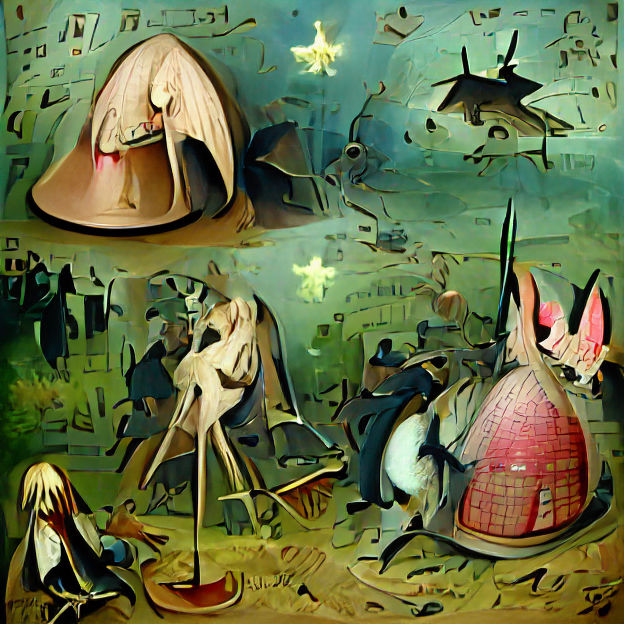 Surreal Landscape in the Style of Bosch