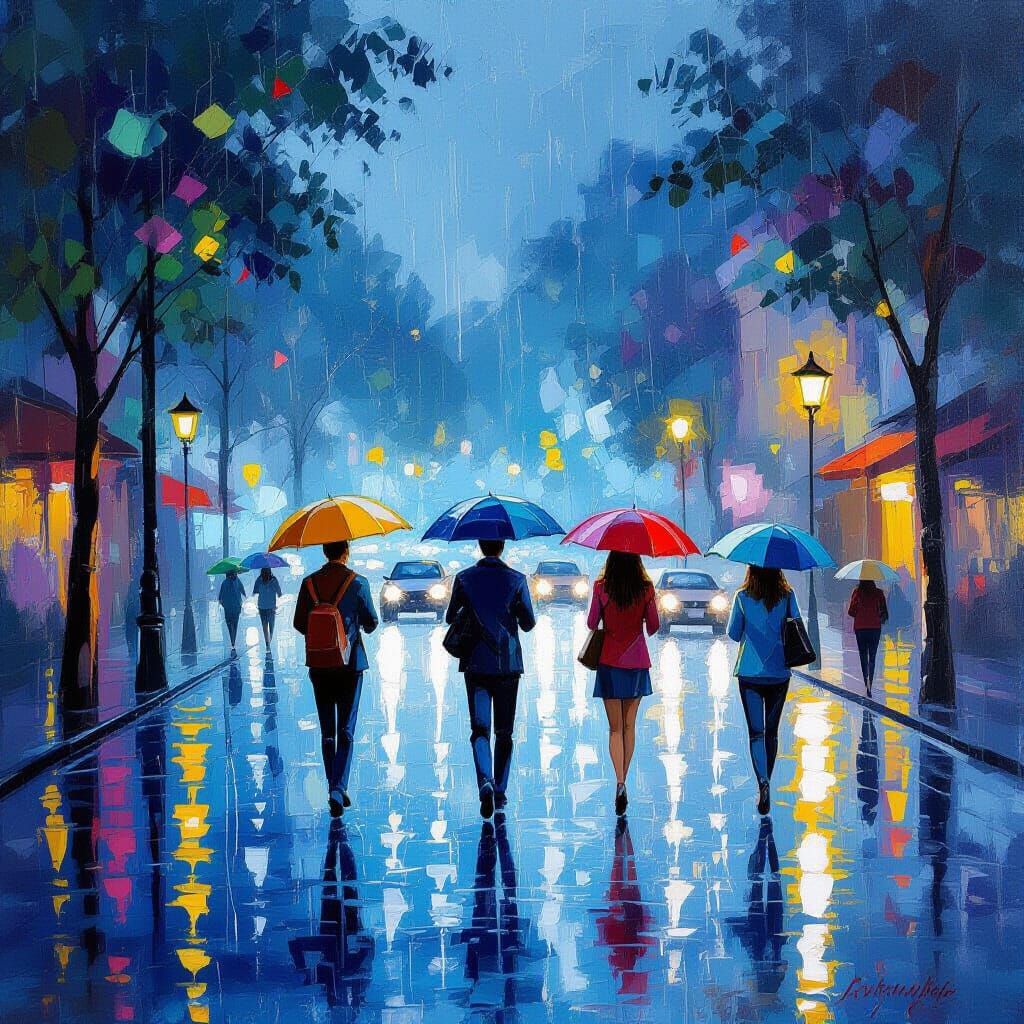 Summer Rain Illustration