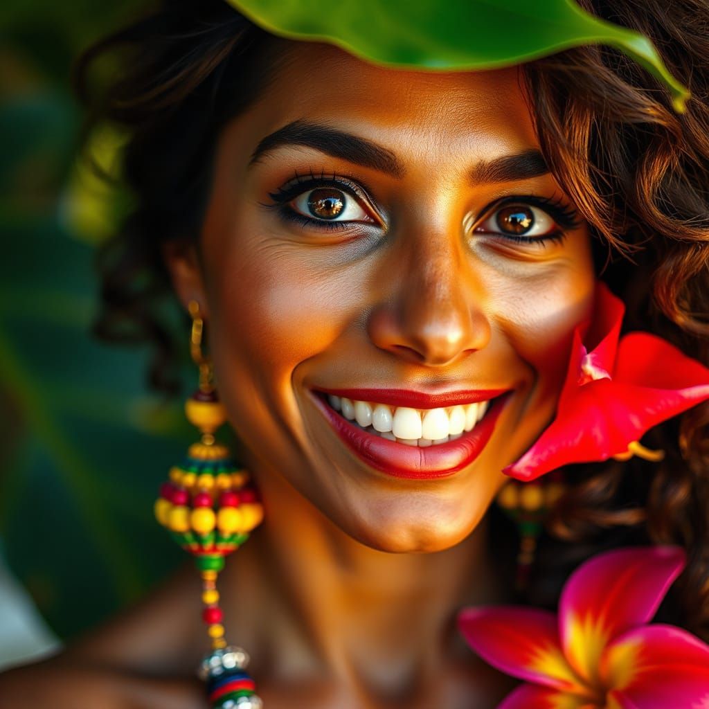 Stunning Brazilian Woman Portrait in Photorealistic Style