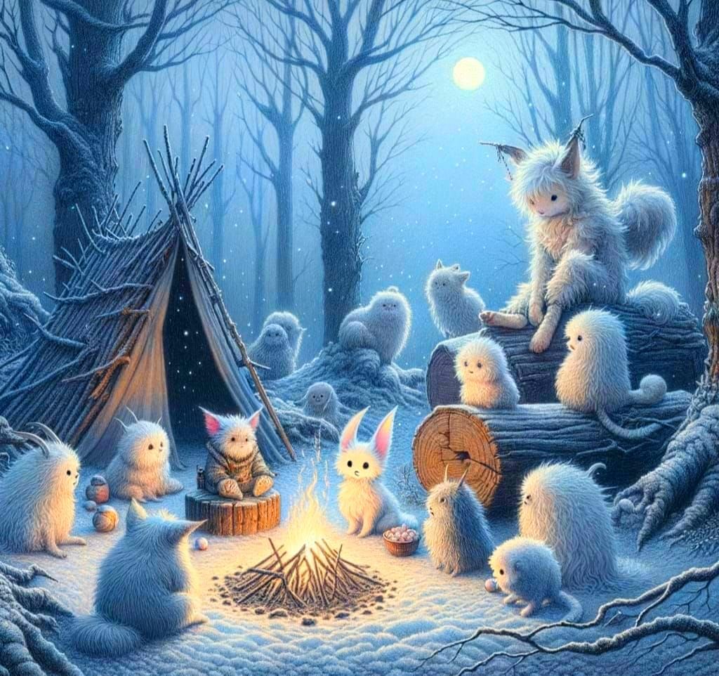 Enchanted Forest Gathering: A Fairy Tale Illustration