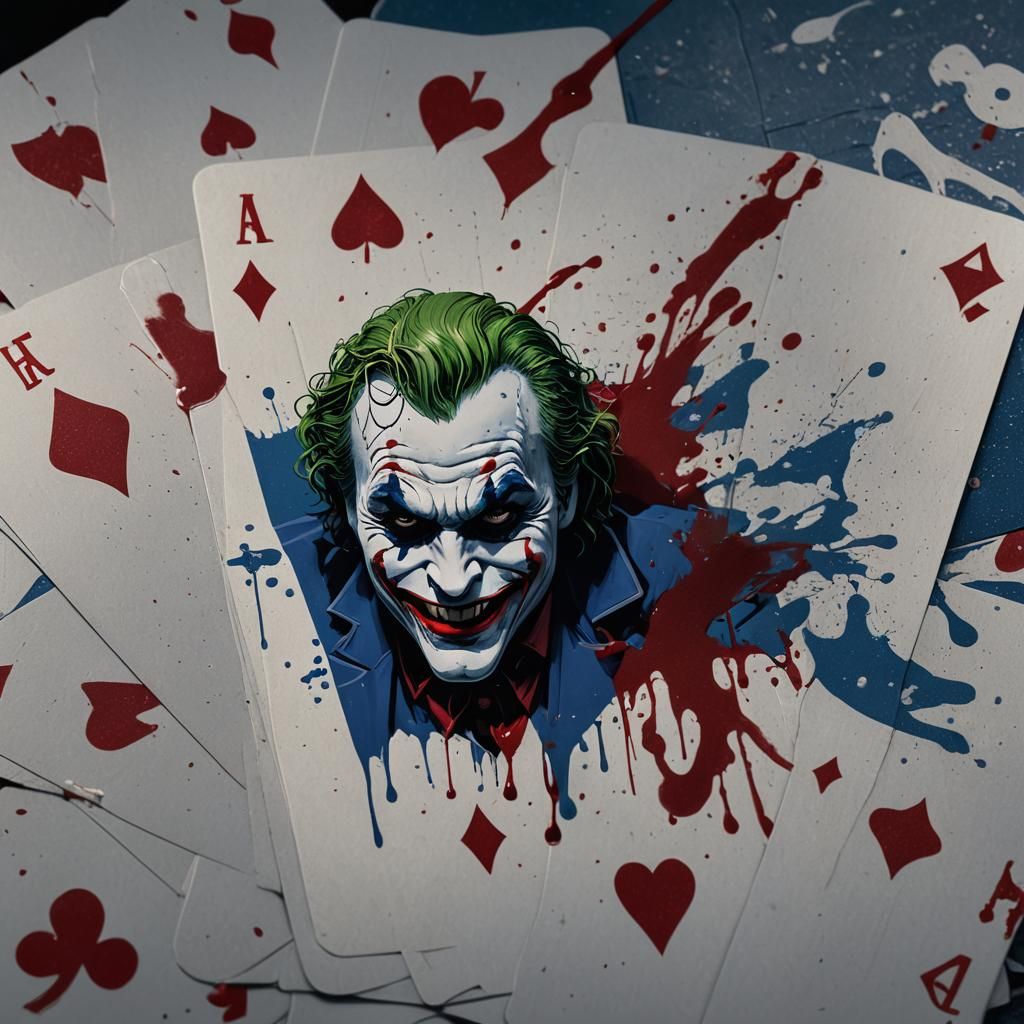 Joker Card Pulled From Deck: Fantasy Concept Art