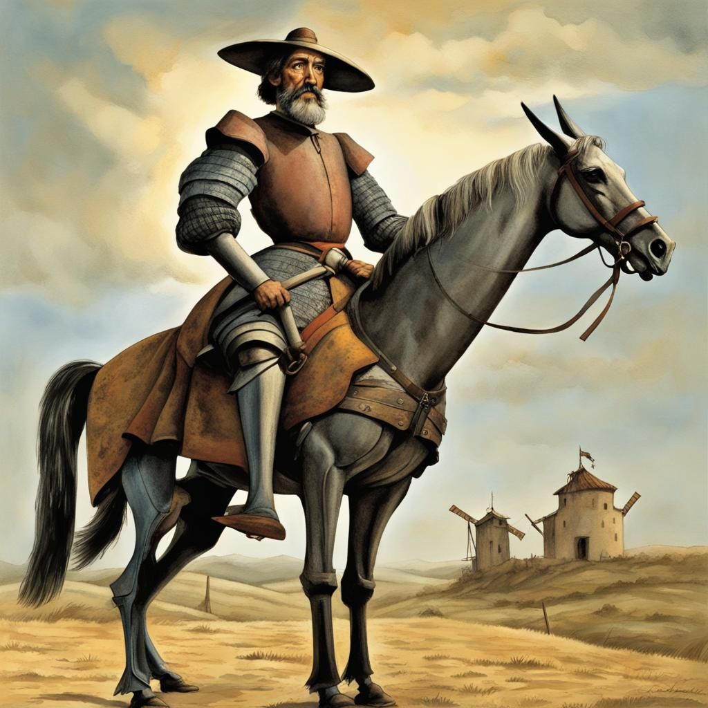 Don Quijote Detailed Matte Painting in 8k