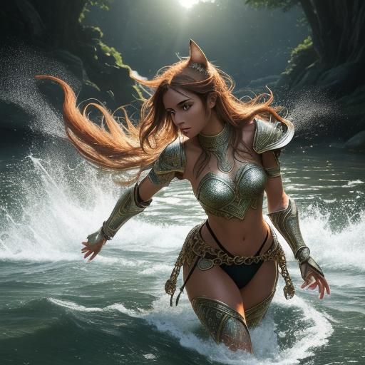 A Mishon woman (from the LitRPG series Enora Online)