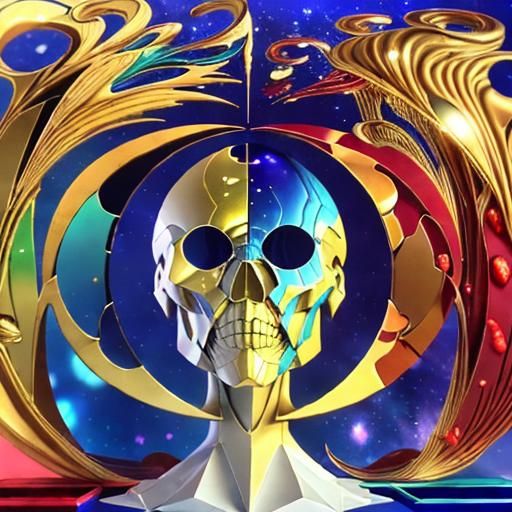 Psychedelic Typography with Fiery Glass Shards