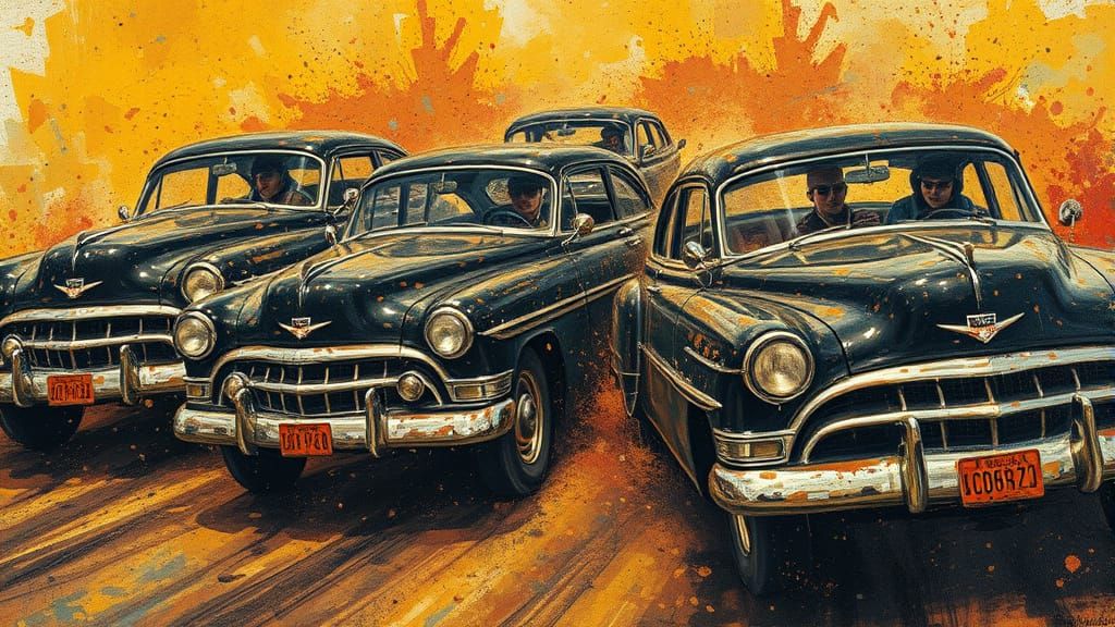 Gritty Rendezvous in a Giger-Inspired Party Scene