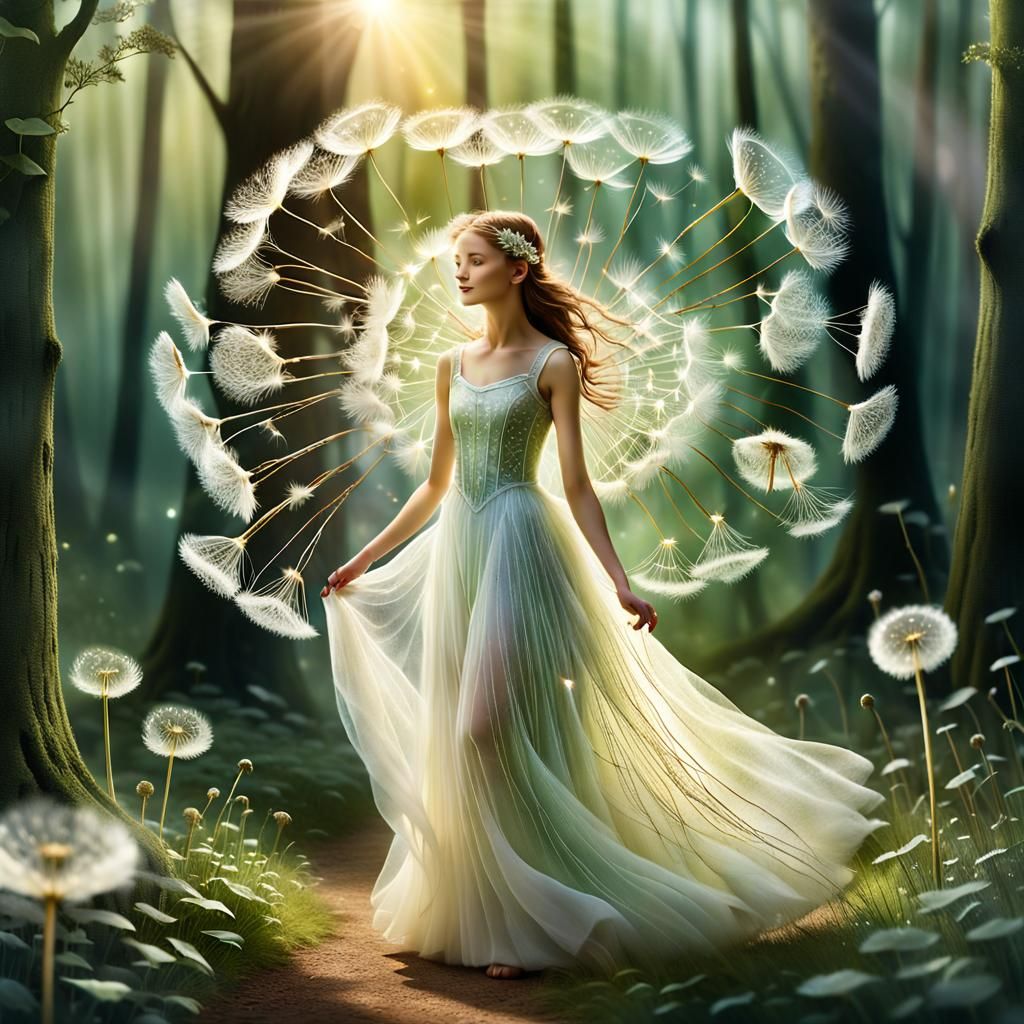 Elegant Dandelion Lady