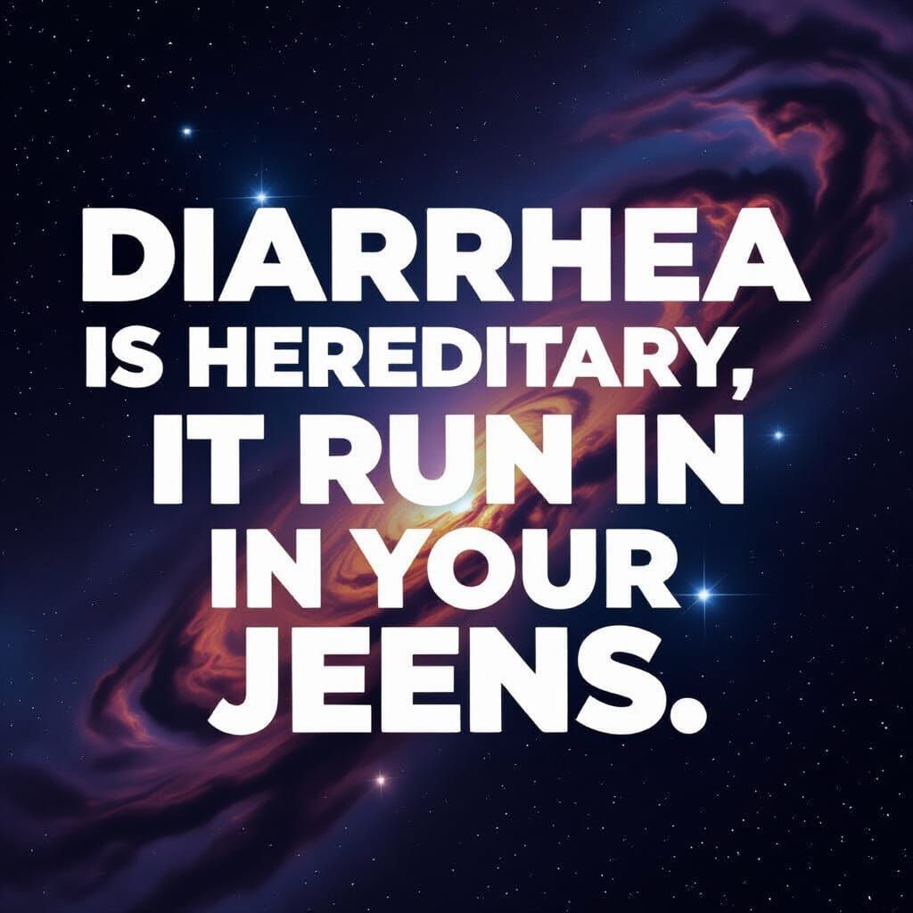 Cosmic Background with Diarrhea Hereditary Joke