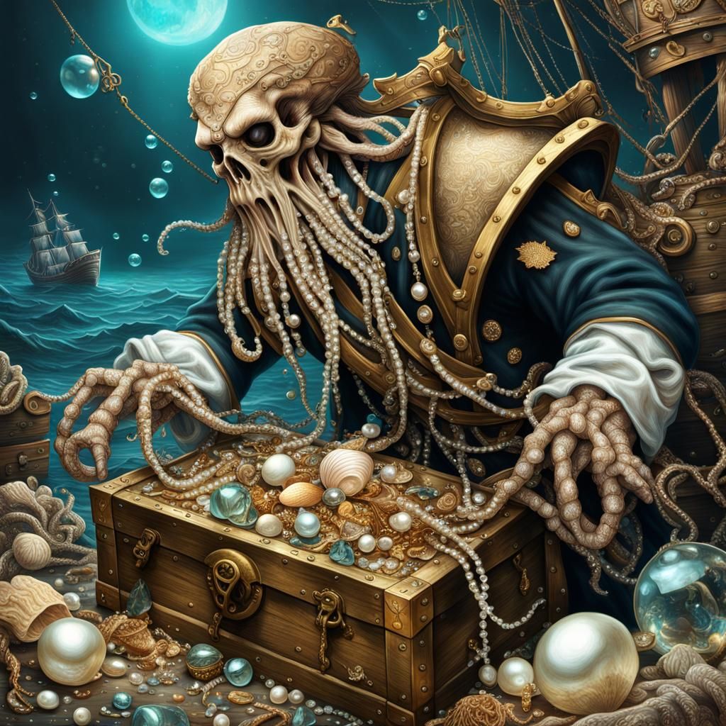 Kraken's Booty: A Froud Lee-Style Portrait