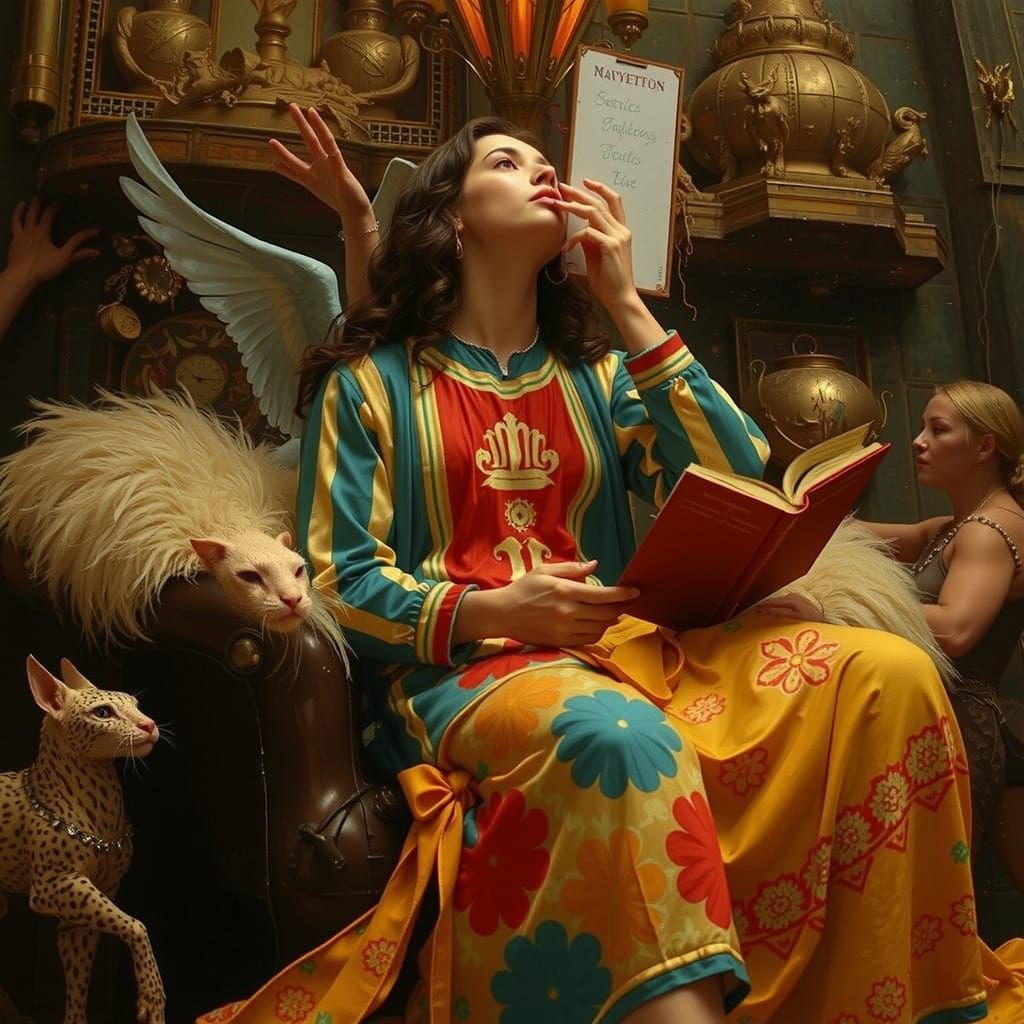 Majestic Celestial Masterpiece with Pulsating Neon Energy