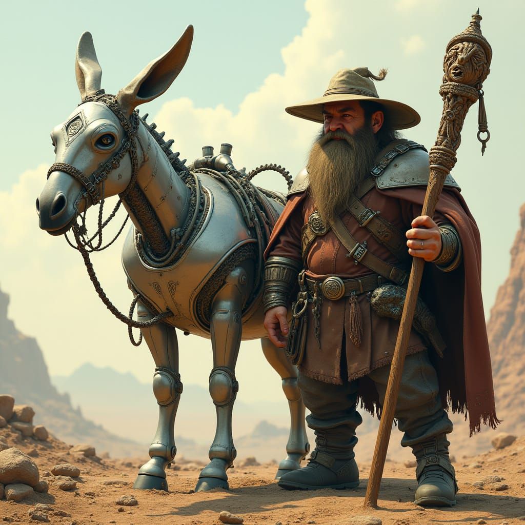 Futuristic Robotic Donkey Stands Tall in Post-Apocalyptic Wa...