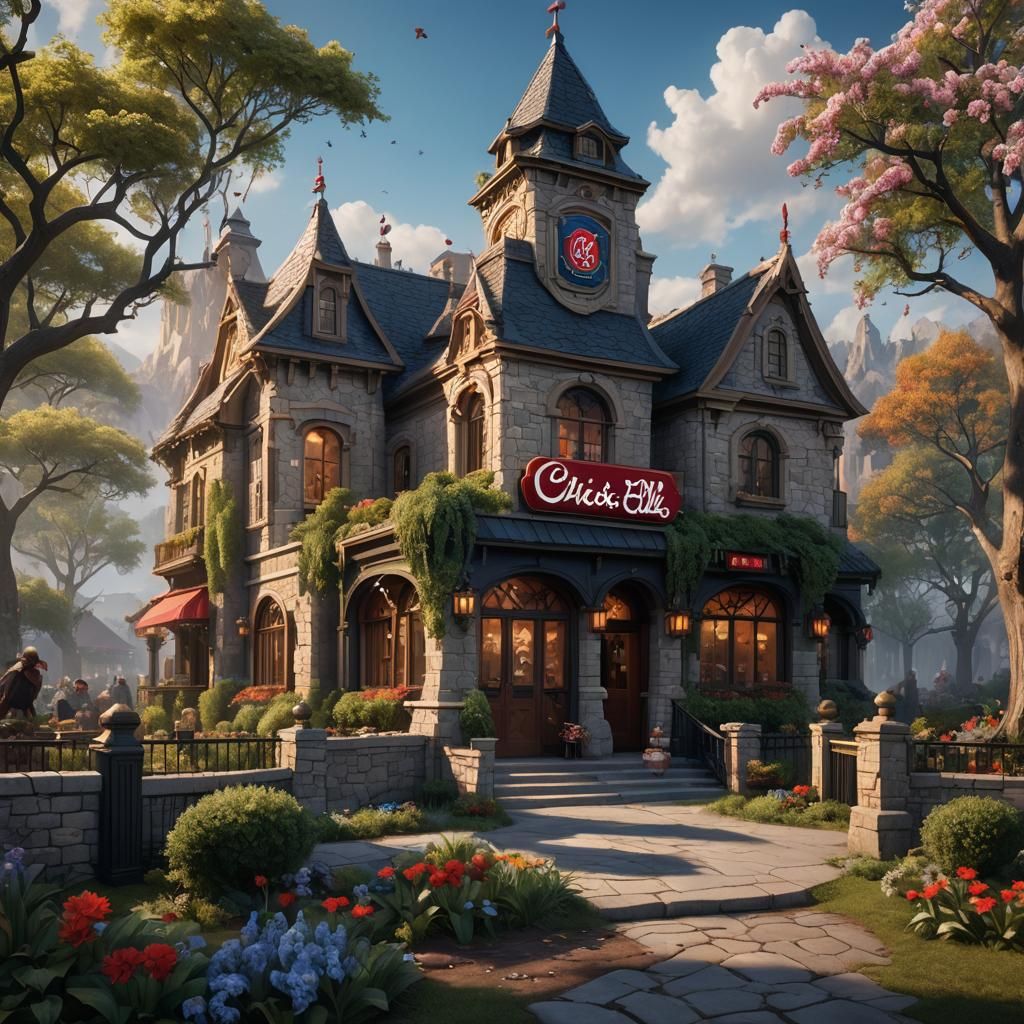 Fantastical Chick-fil-A Concept Art in Deep Color