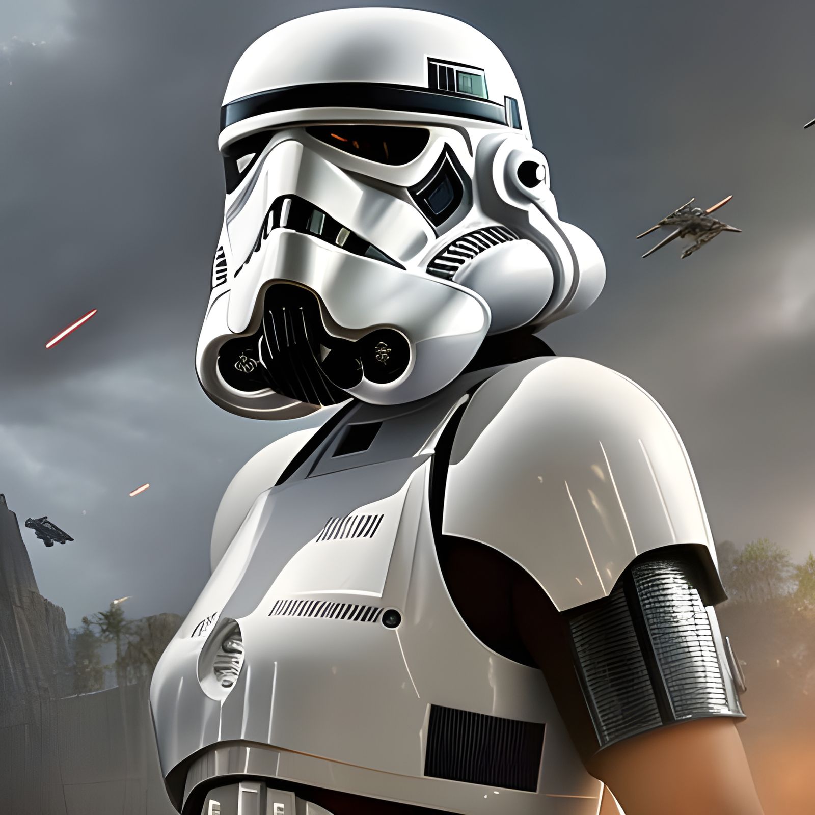 Stormtrooper Bikini Girl in Rococo Style