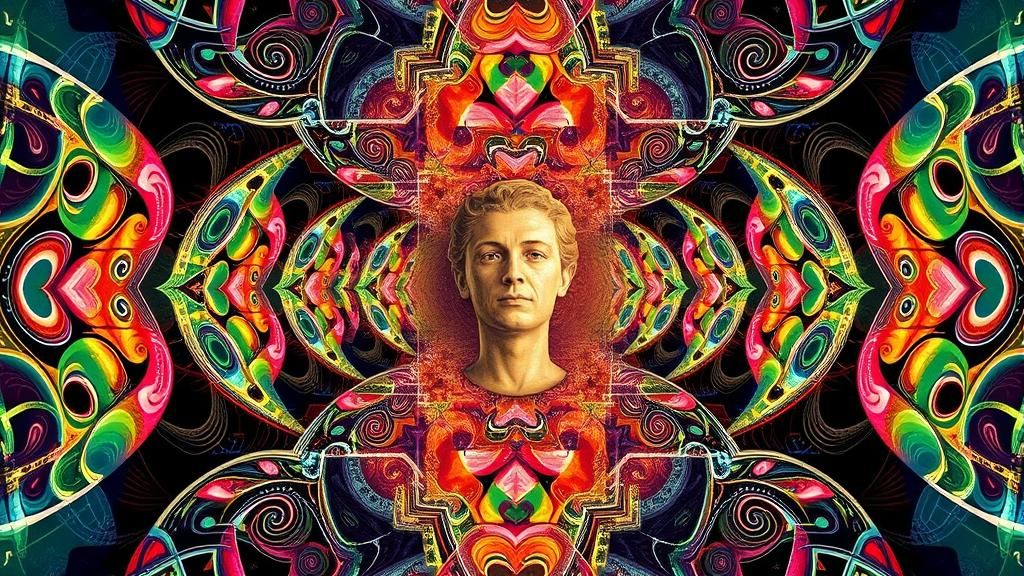 Surreal Fantasy Mirror Portrait in Bright Light