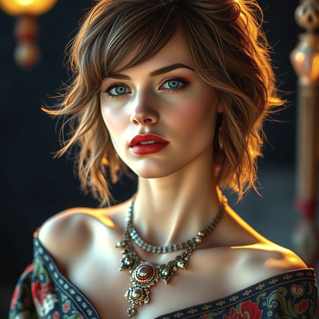 Katarina Claes Portrait with Red Lipstick