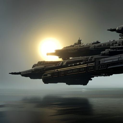 Halcyon-class Cruiser Pillar of Autumn: 8k Concept Art