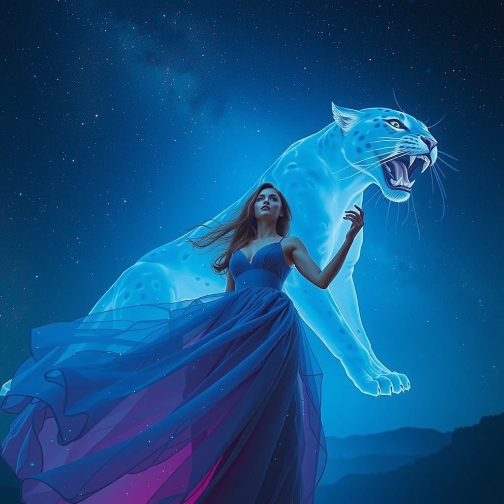 Ethereal Goddess Amongst Celestial Dreams