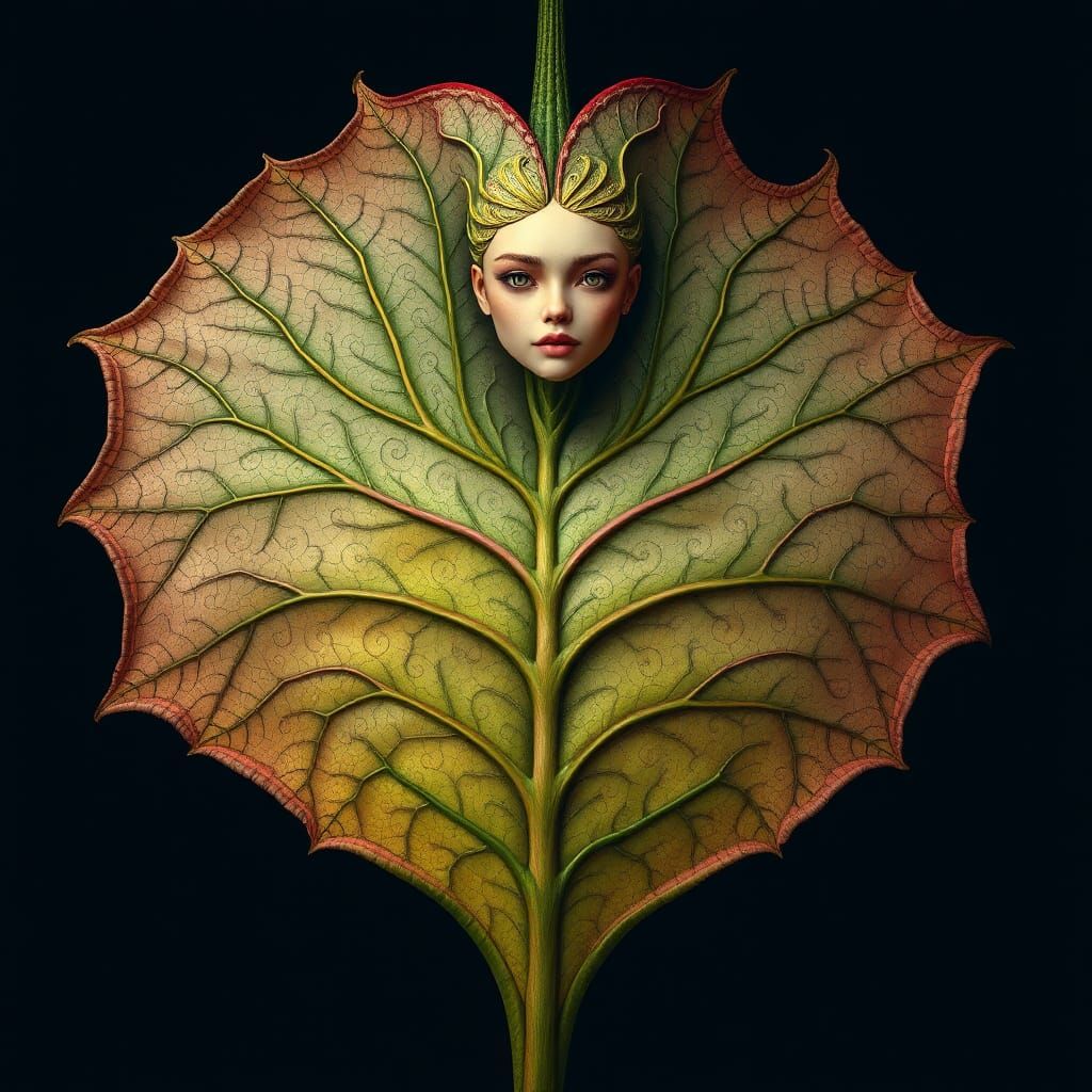 Majestic Tree Woman: Hyperrealistic Botanical Art