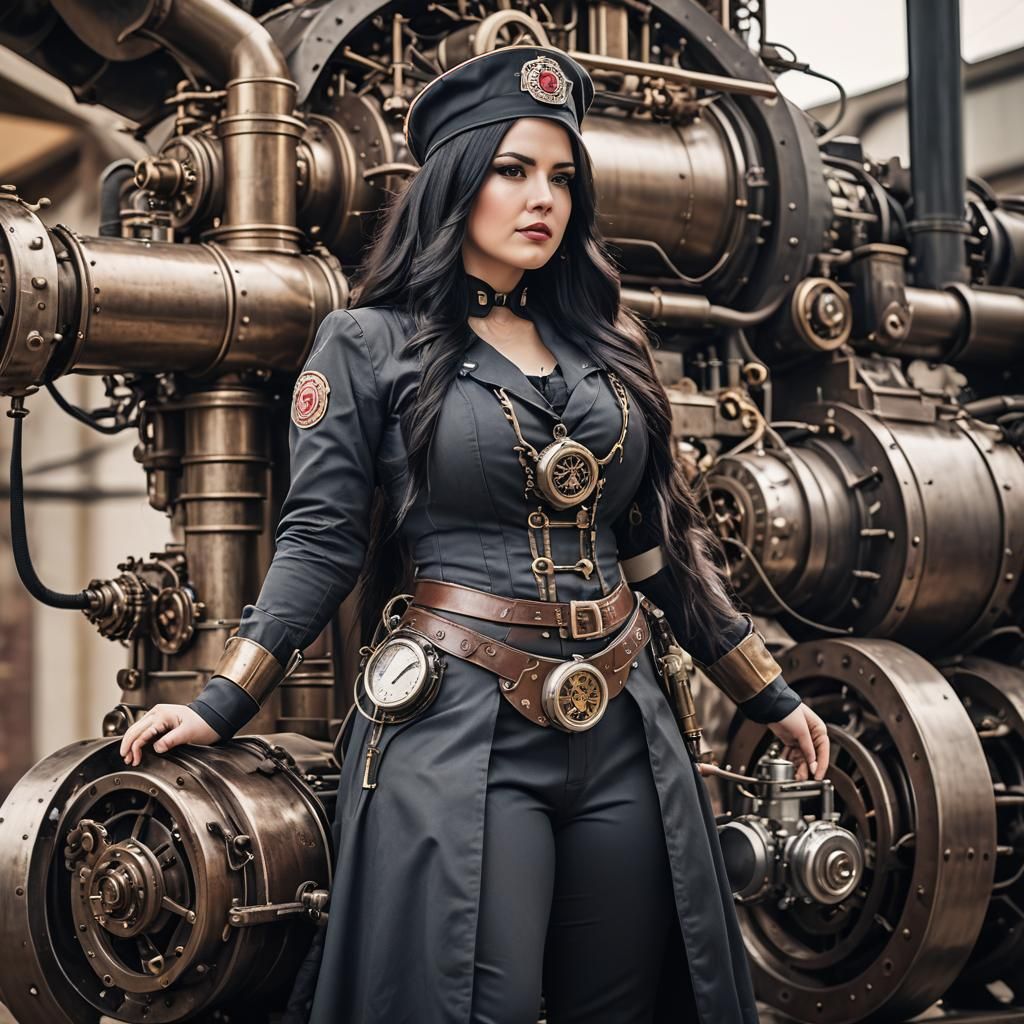 Steampunk Nurse in Professional Photography Style